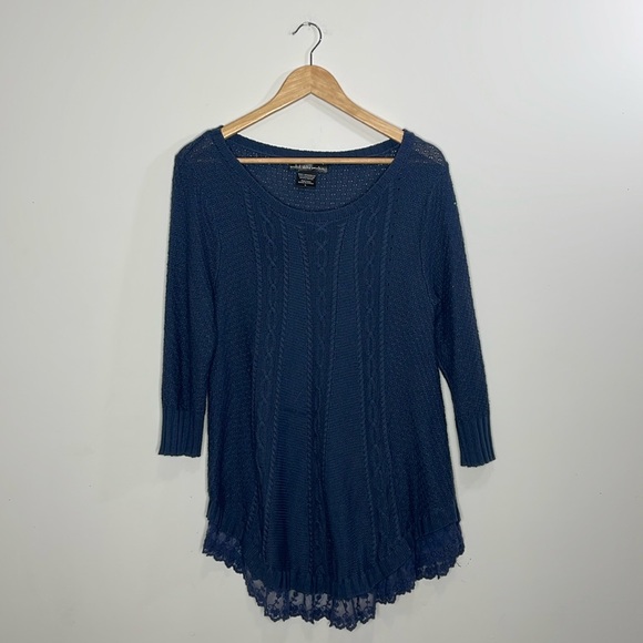 United States Sweater Blue Women’s long sleeves sweater cardigan size large - Picture 1 of 7